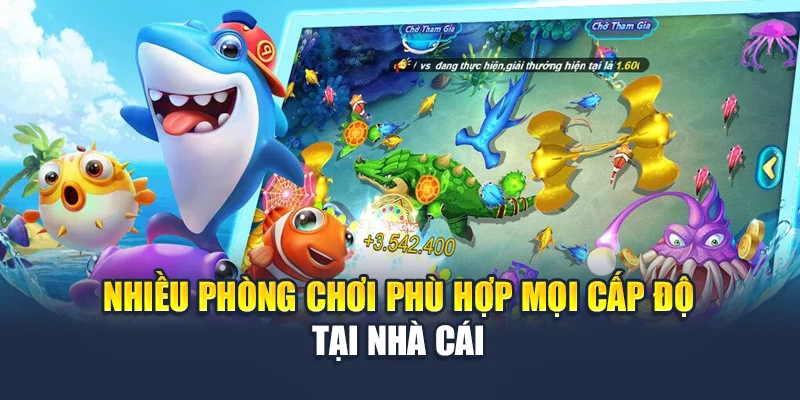 Bắn Cá Xèng Tại 78WIN – Săn Xu Dễ Dàng, Chơi Cực Mê 4 Nhiều phòng chơi phù hợp mọi cấp độ tại nhà cái
